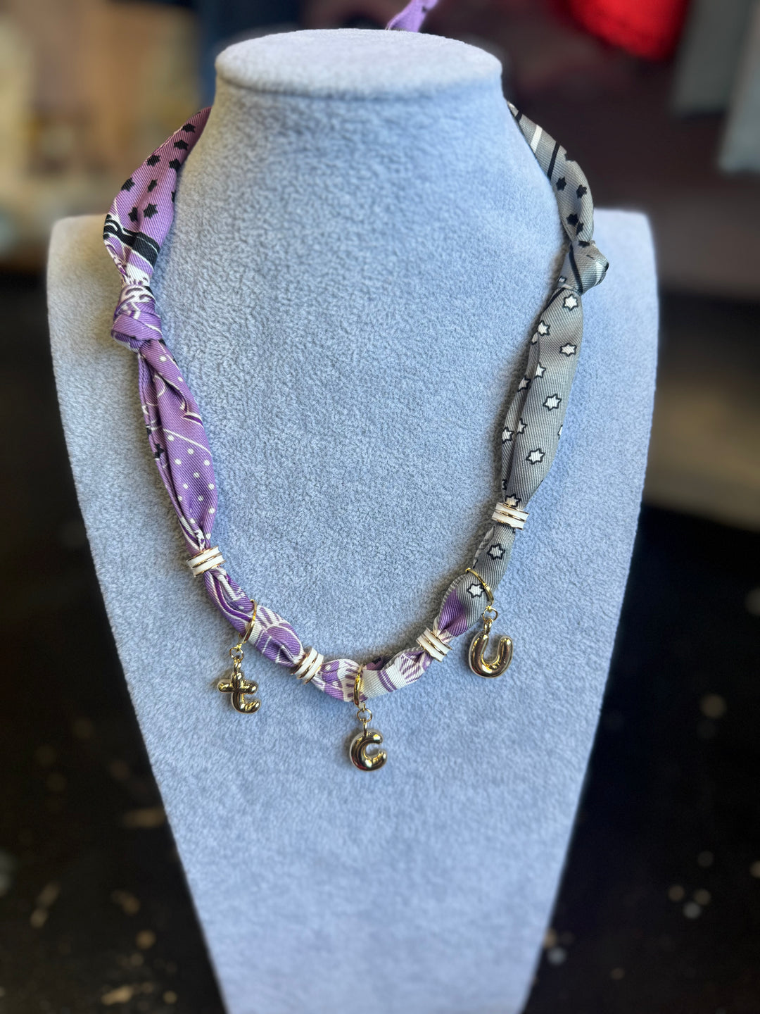TCU Bubble Scarf Necklace