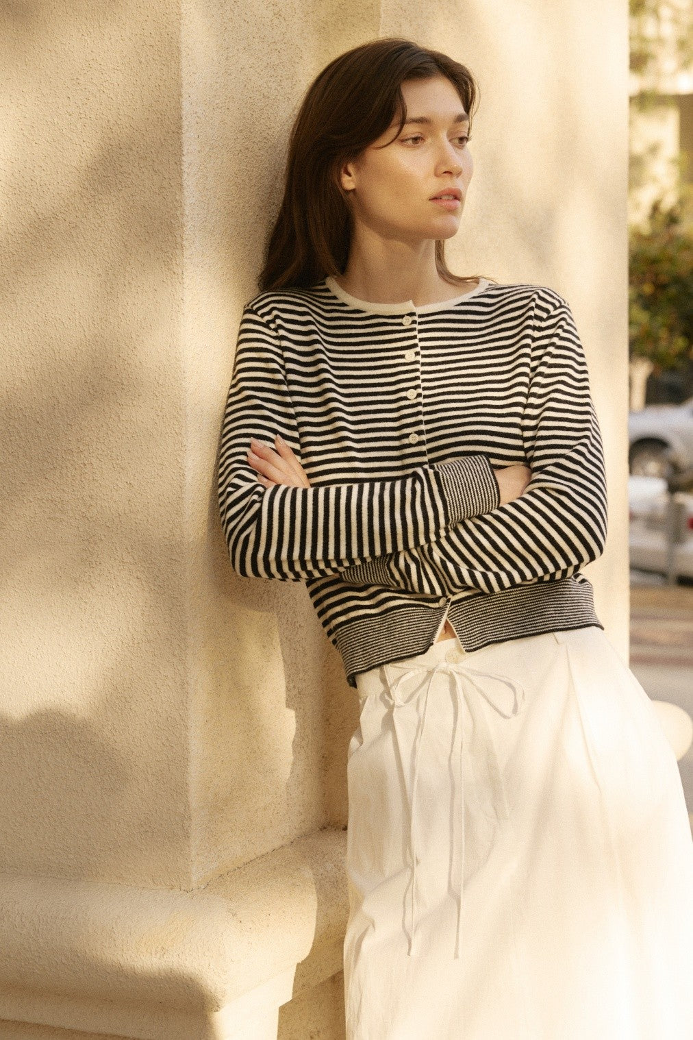 The Montana Cardigan - Black & White
