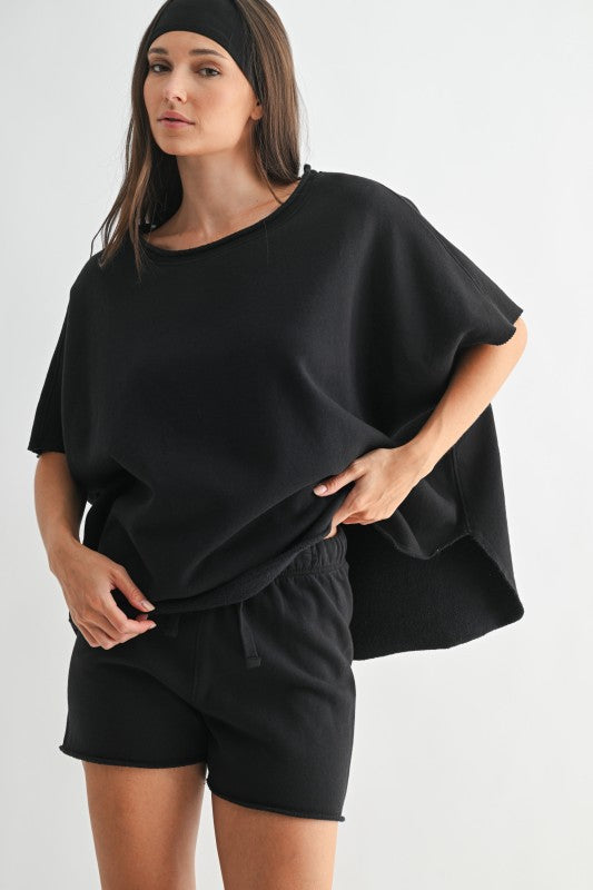 Malibu Vintage Dolman Top - Black