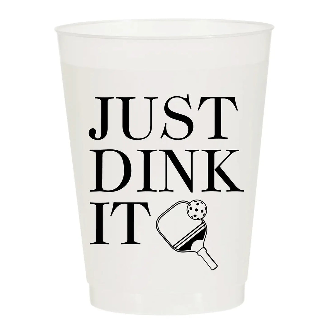 Just Dink it Pickleball Frosted Cups | Set of 10