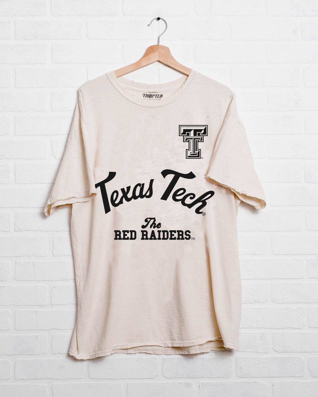 Texas Tech Red Raiders Quality Off White Thrifted Tee