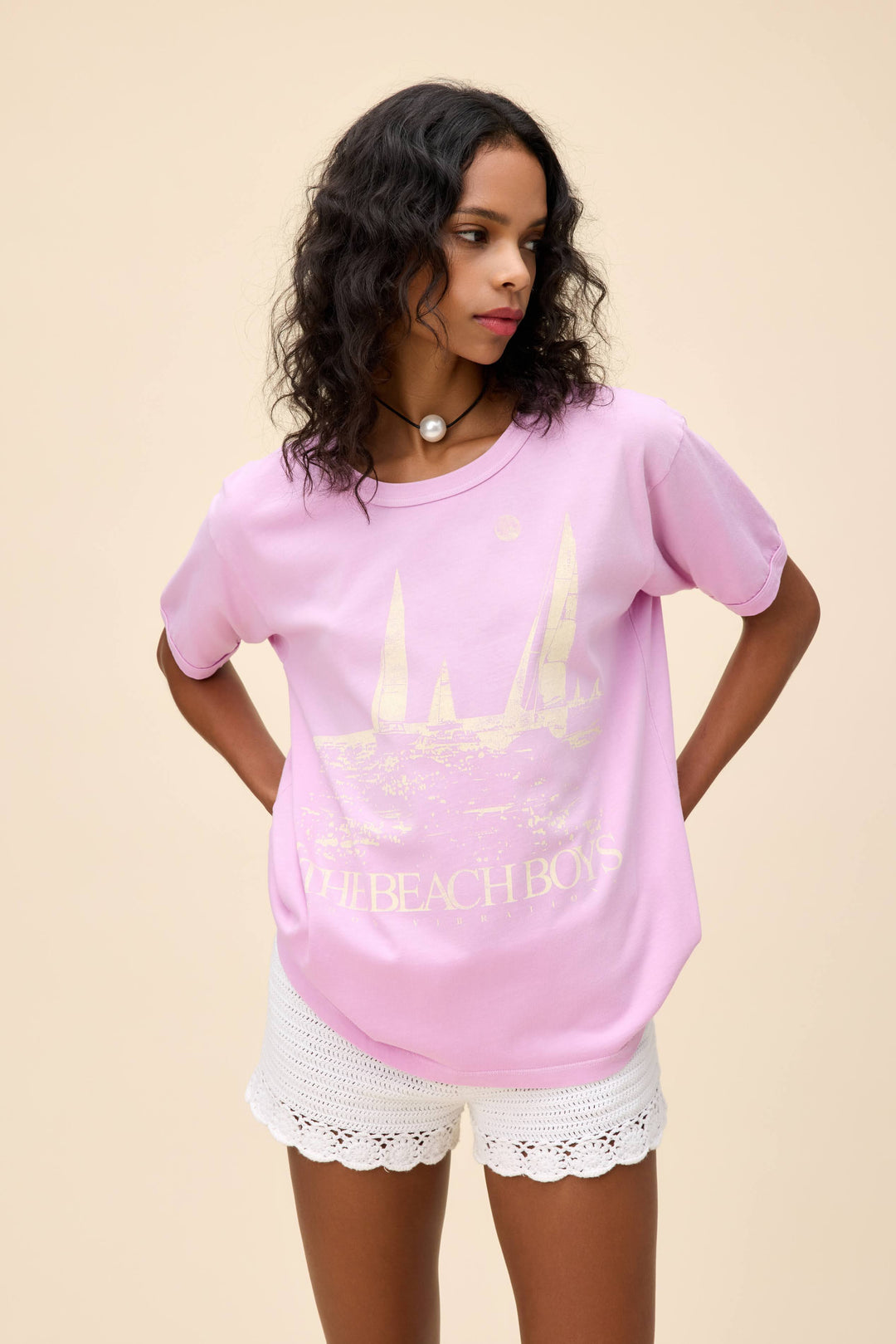 Daydreamer | The Beach Boys Good Vibrations Oversized Ringer - Faded Lilac