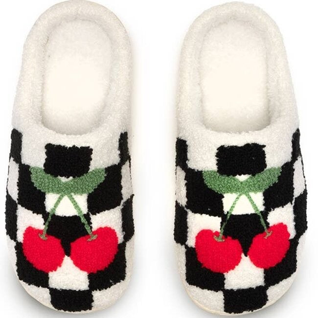 Checker Cherry Slippers