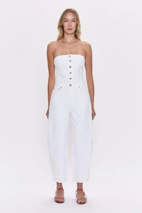 Pistola | Daphne Arched Leg Jumpsuit - Vivid White