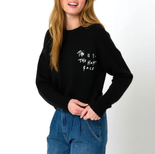 Kerri Rosenthal | Boyfriend Happy Face Sweater