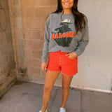 Daydreamer | Post Malone Post Leanin Vintage Raglan Sweatshirt - Heather Grey