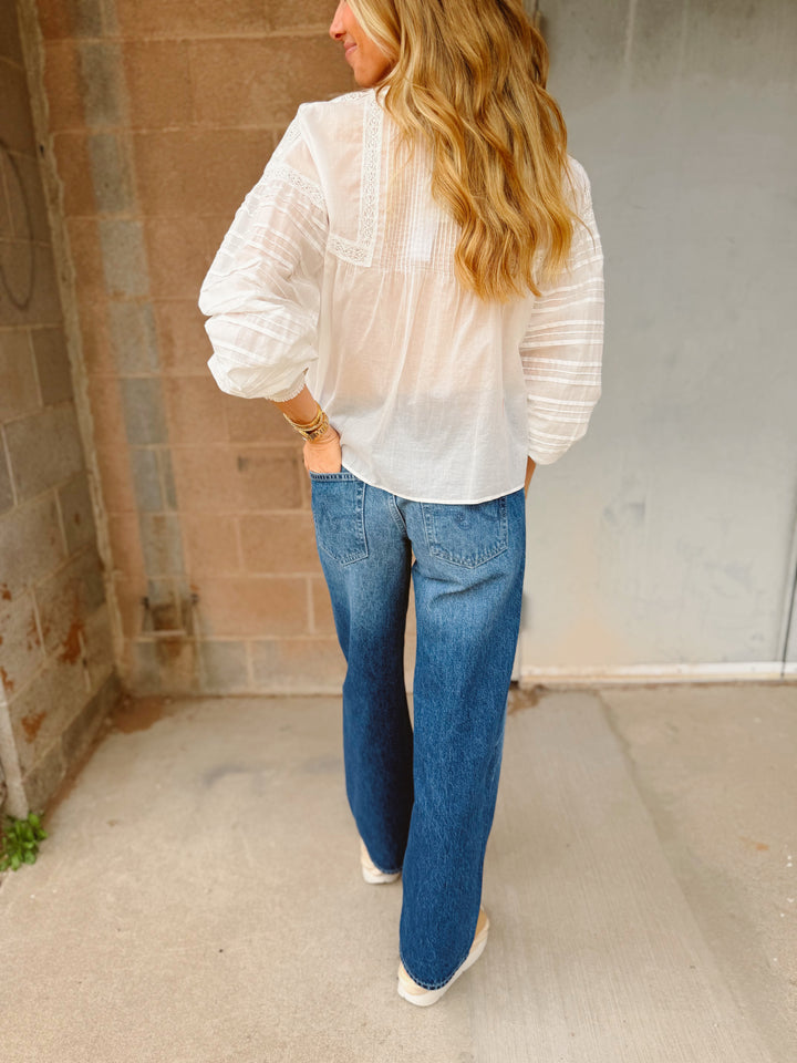 AG Jeans | Adria Low Rise Wide Leg Jeans