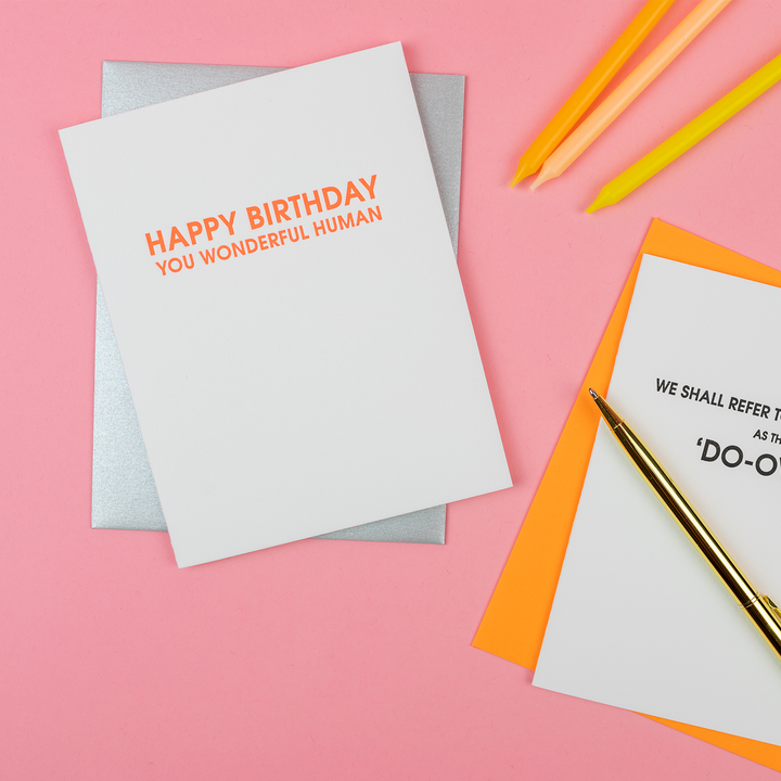 Happy Birthday You Wonderful Human - Birthday Card