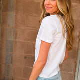 Sunny Somewhere | Mia Sunny Open Everyday Tee - White