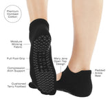 Pointe Studio | Women's Josie Strap Grip Sock – Black