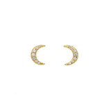 Sahira Jewelry Design | Moon Studs - Gold