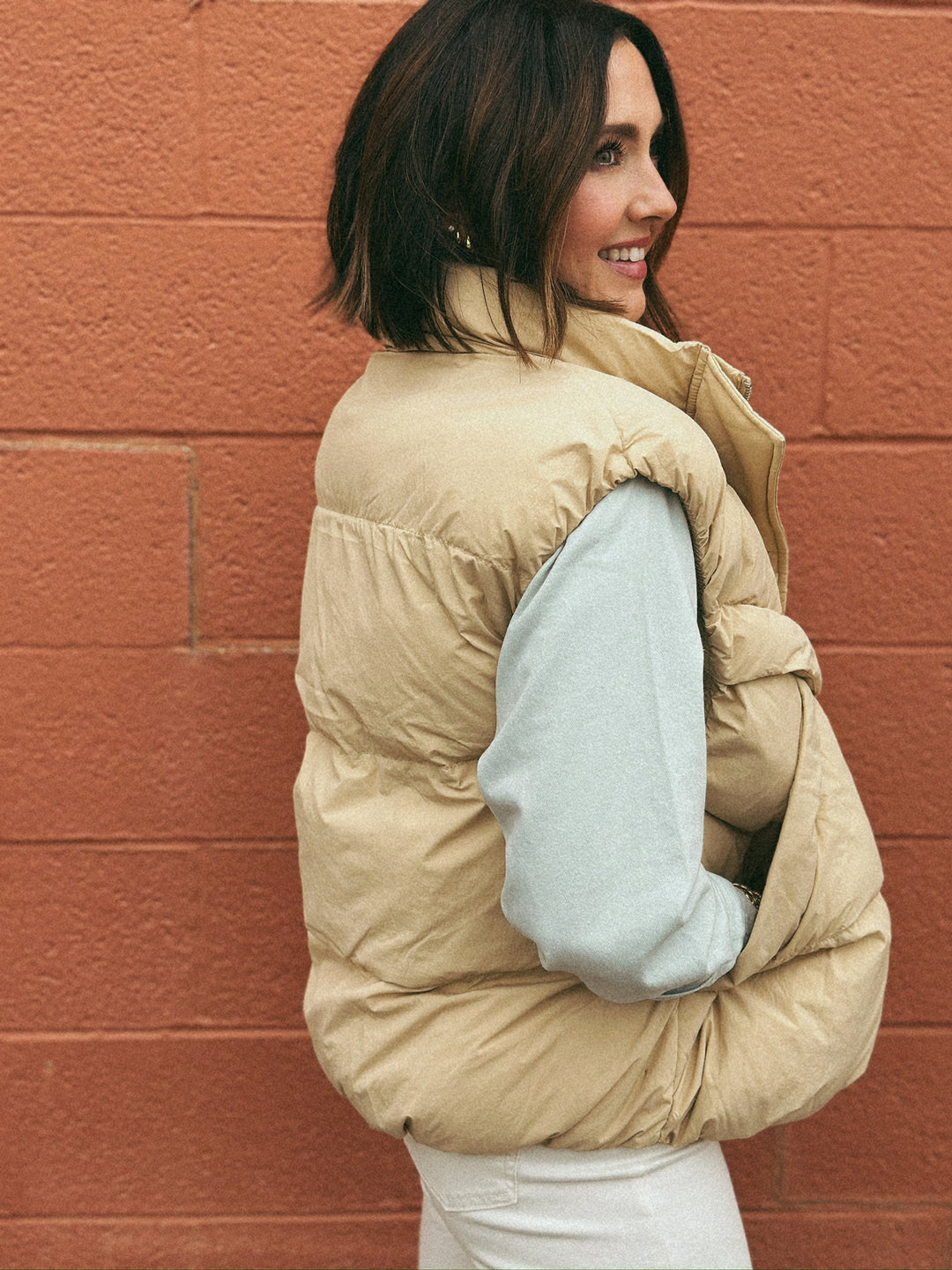 Pistola | Joss Quilted Puffer Vest - Warm Sand