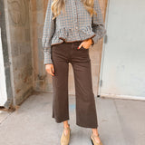 AG Jeans | Saige Wide Leg Crop - Sulfur Burnt Umber