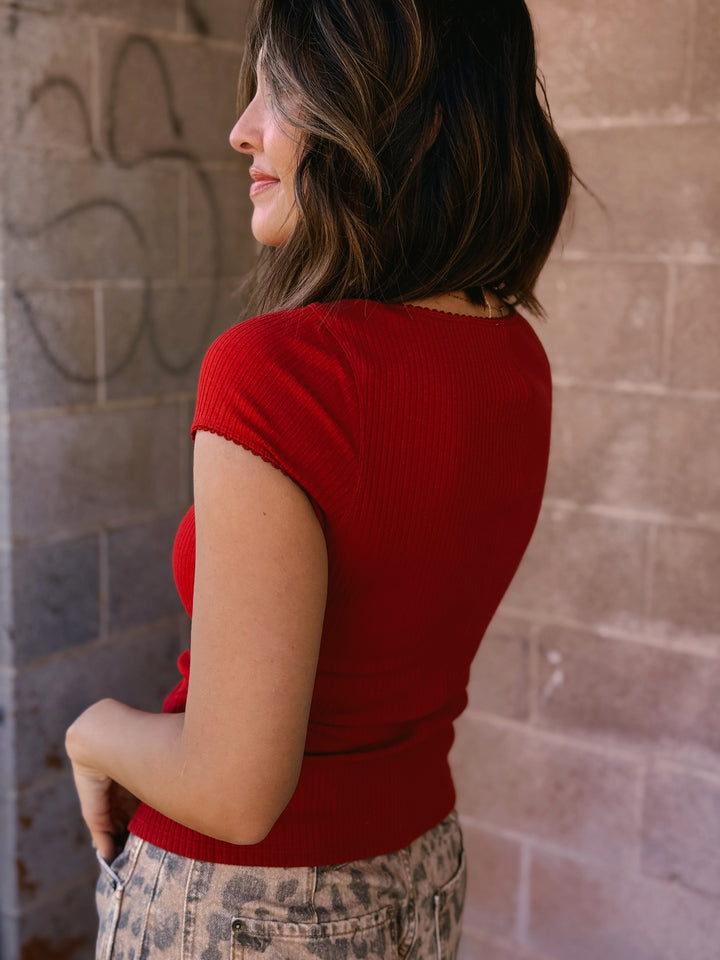 Free People | Most Wanted Cardi - Red