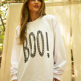 Friday + Saturday | Boo Polka Dot Mockneck - Grey
