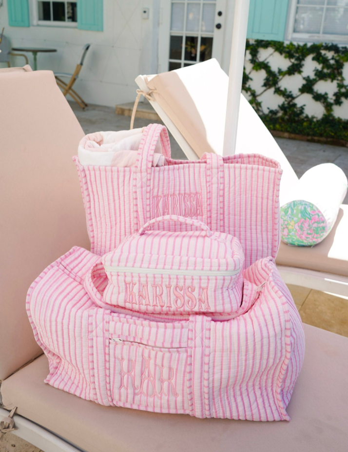 KenzKustoms | Quilted Tote Bag - Stripe Collection Various