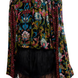 Free People | Juliette Printed Blouse - Black Combo