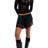 Free People | Raising Eyebrows Lace Top - Black