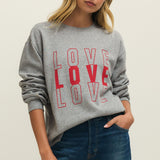 Z Supply | Amor Boyfriend Sweatshirt - Classic Grey