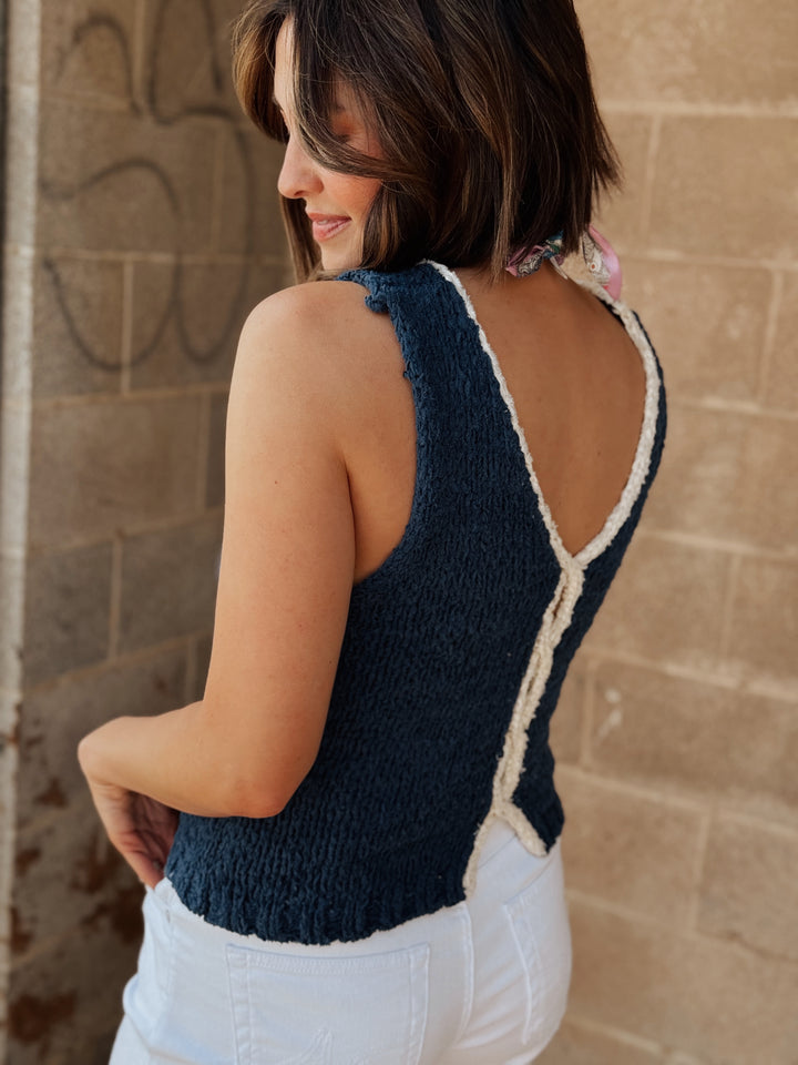 Free People | Sicily Sweater Shell - Dark Denim Combo