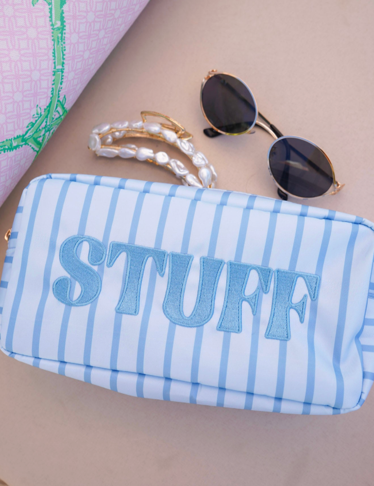 KenzKustomz | Striped Travel- Ready Cosmetic Bags