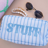 KenzKustomz | Striped Travel- Ready Cosmetic Bags