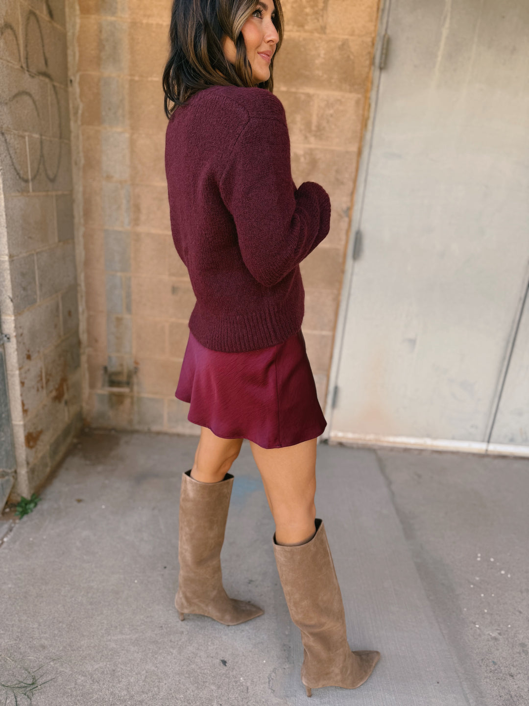 Z Supply | Chablis Mini Skirt - Merlot
