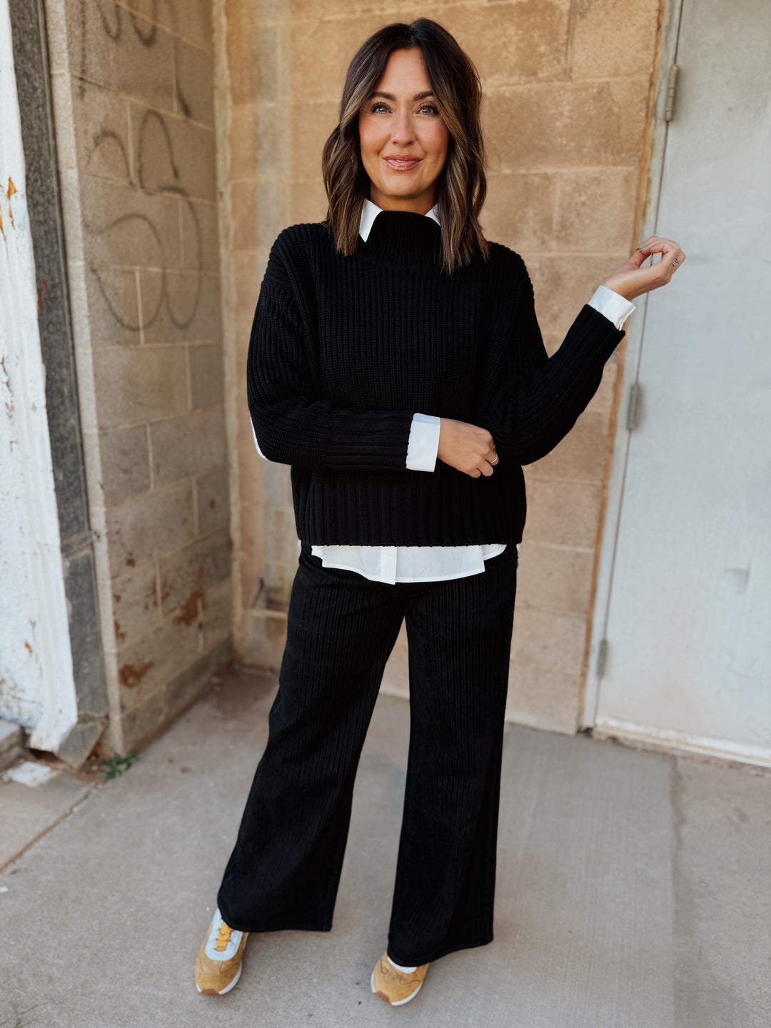 Kerri Rosenthal | Marlow Imperfect Heart Sweater - Black