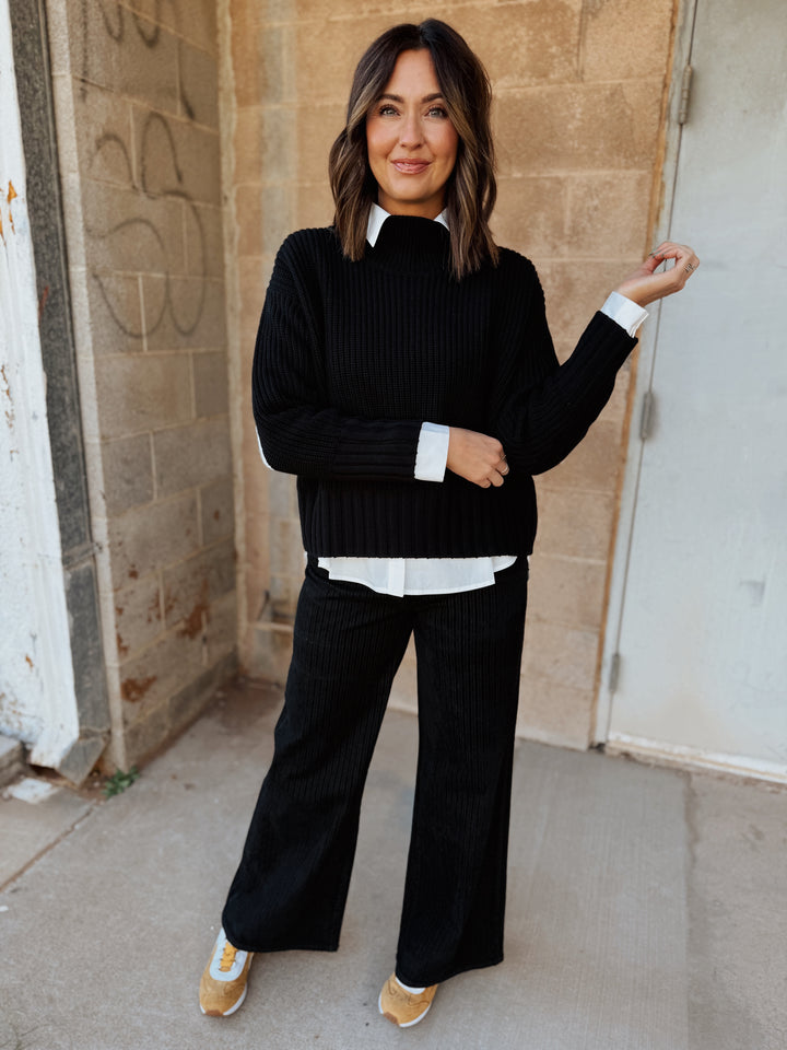 Kerri Rosenthal | Marlow Imperfect Heart Sweater - Black