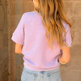 Perfect White Tee | Kennedy Crew Neck Sweatshirt - Ultraviolet
