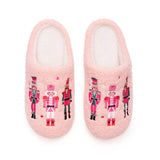 Living Royal | Indoor / Outdoor Slippers - Holiday - Nutcrackers - Pink
