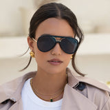 Freyrs | Shay Aviator Sunglasses - Black