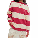 Free People | Classic Stripe Crew - Cherry Combo Wide