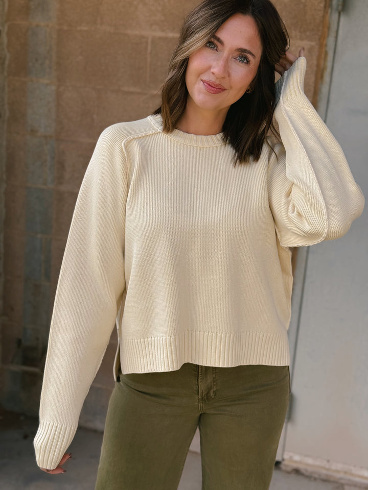 Free People | Spring Street Pullover- Banana Cream