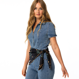 Jenni Earle | Silk Scarf - “Lasso the Stars” - Square Neck & Hair Scarf