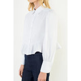 THML | Button Up Long Sleeve Top - White