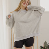 Texas Reversible Mock Neck Sweatshirt - Grey