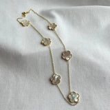 Sahira Jewelry Design | Adeline Clover Necklace - Mother of Pearl