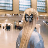 Solar Eclipse | Hand-painted Monarch Butterfly Claw Hair Clip
