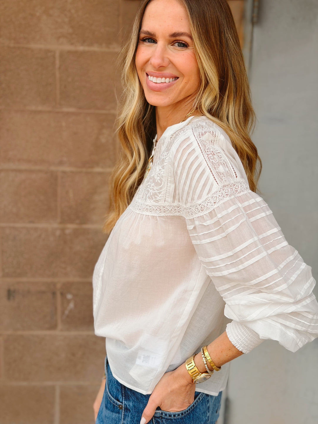 Sanctuary | Adore You Embroidered Blouse - White