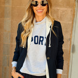 SixFifty | Drew Blazer with Sweatshirt Insert - Navy & Heather Grey