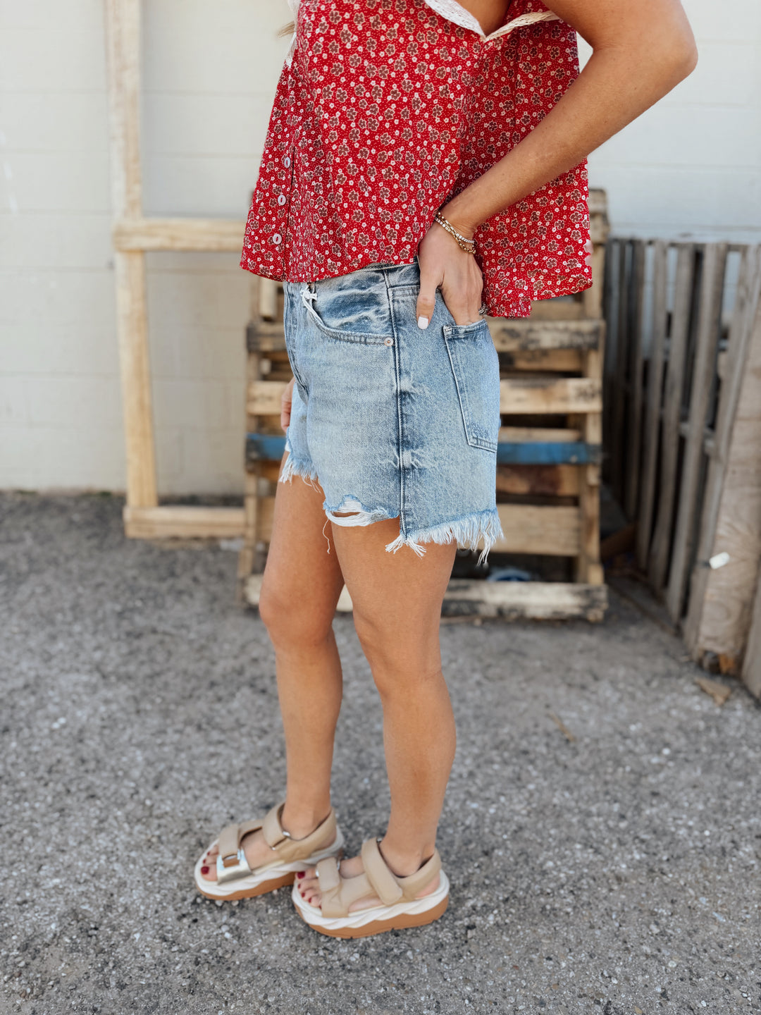Pistola | Nova High Rise Cut Off Short - Garcon Vintage