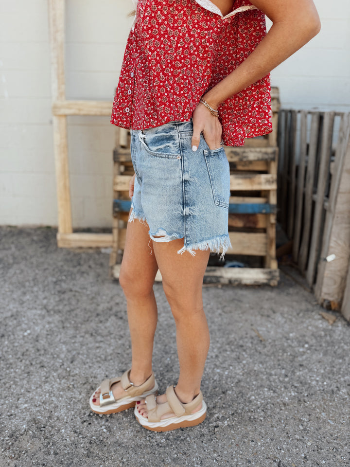 Pistola | Nova High Rise Cut Off Short - Garcon Vintage