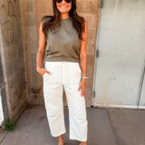 Pistola | Sabrina Curved Utility Pant - White