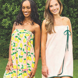Bella Sleep + Spa | Spa Wrap - Pink Stripes + Lemons