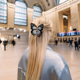 Solar Eclipse | Hand-painted Monarch Butterfly Claw Hair Clip