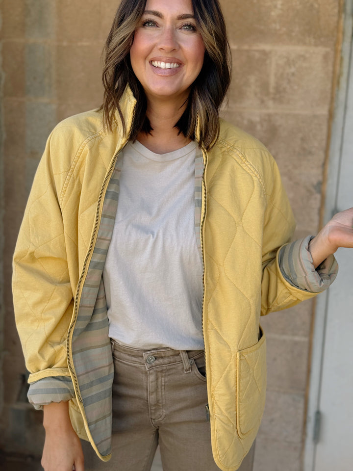 BLACK FRIDAY -Faherty | Sunwashed Quilted Jacket - Tuscan Sun