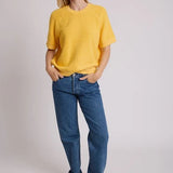 Perfect White Tee | Kennedy Crew Neck Sweatshirt - Gold
