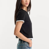 Good American | The Layered Tee - Black