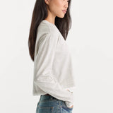 Good American | The Long Sleeve Layered Tee - Vintage Grey